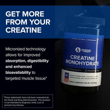 Designs for Sport Creatine Monohydrate Powder - NSF Certified for Sport Creatine Designs for SportBuy Supplements Australia