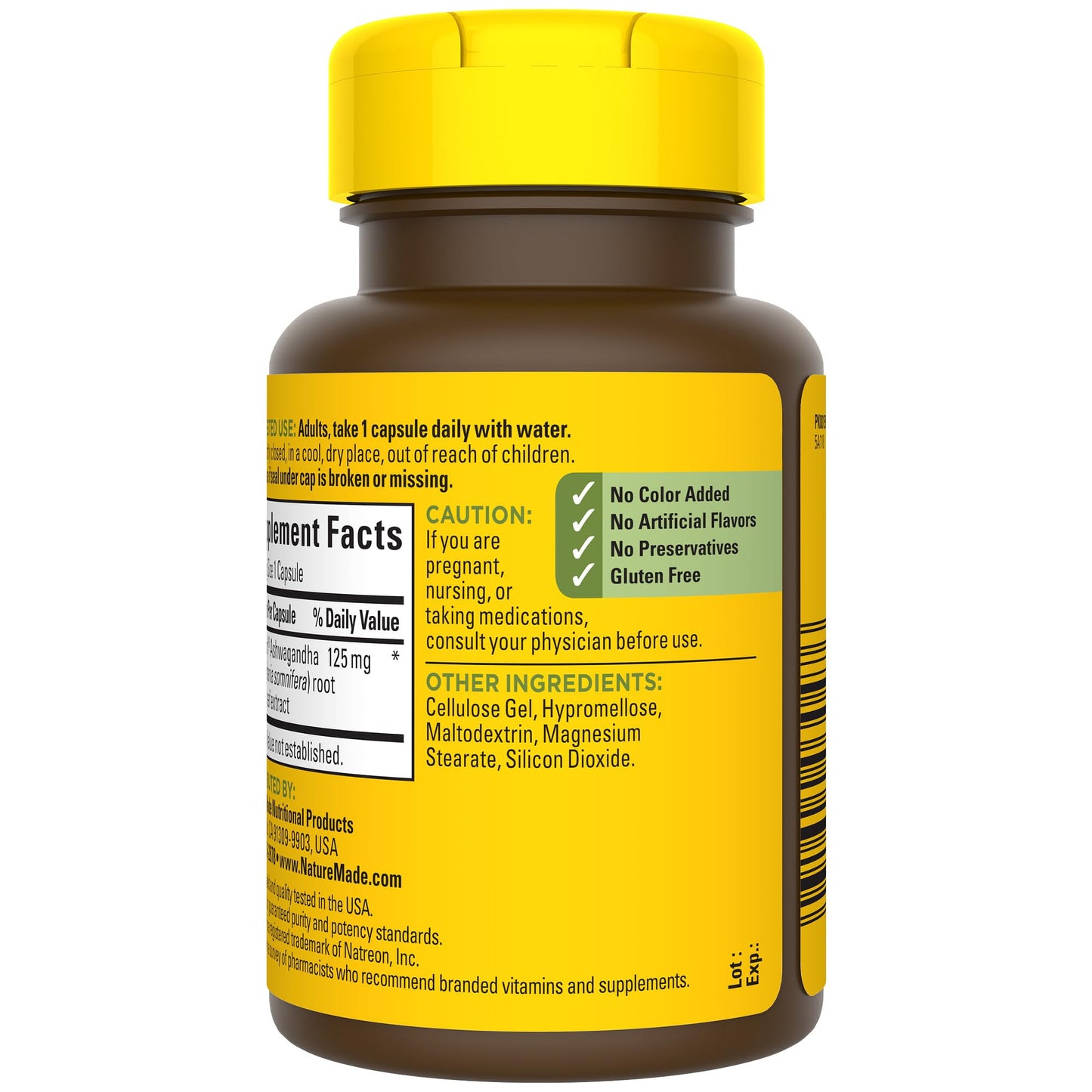 Nature Made Ashwagandha Capsules 125mg for Stress Support, Ashwagandha Supplements, 60 Capsules, 60 Day Supply Nature MadeBuy Supplements Australia