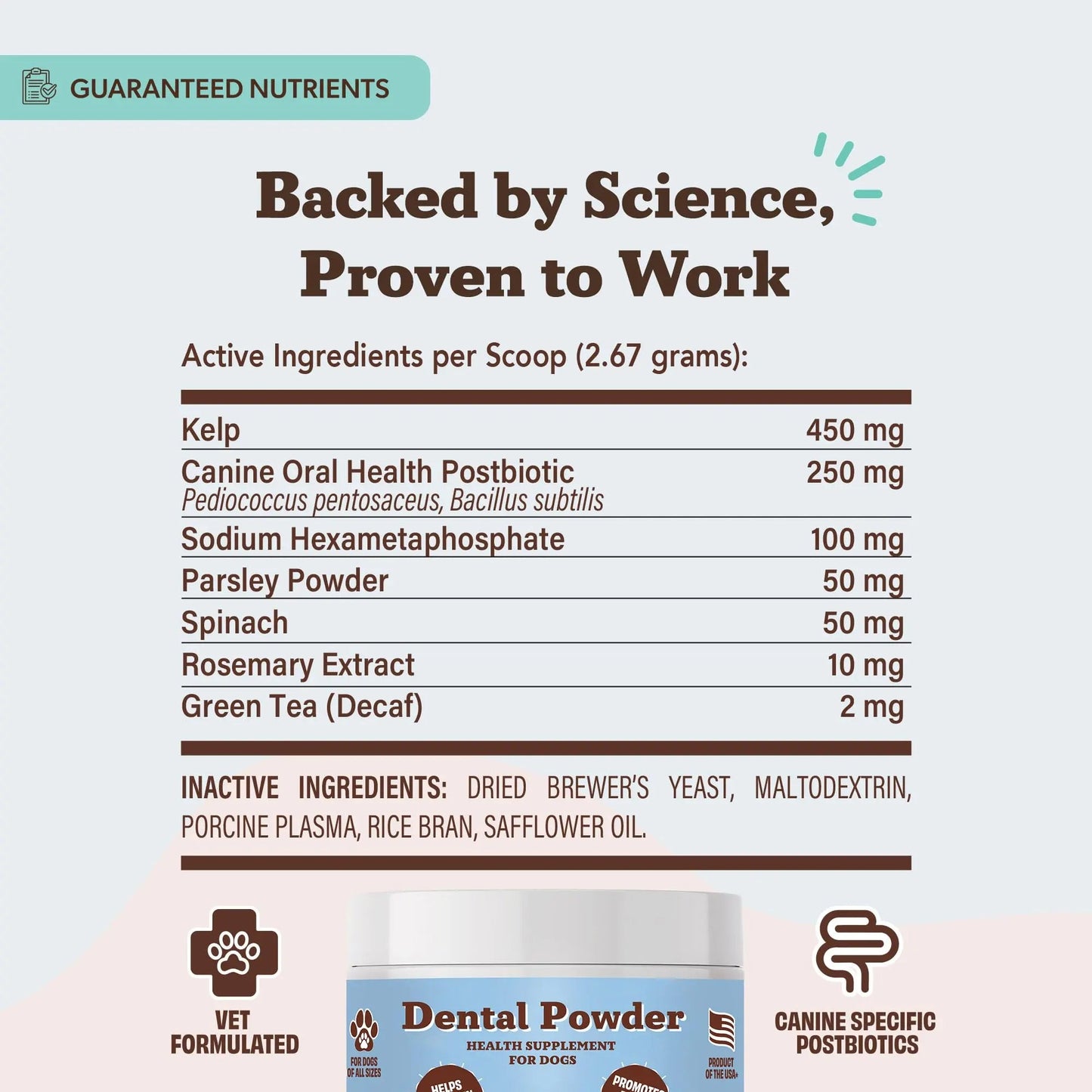 Natural Dog Company Dental Powder for Dogs – Freshens Breath & Helps Reduce Plaque & Tartar, Natural No-Brushing Canine Oral Health Postbiotic Supplement, Vet Formulated, Made in USA, 30-Day Supply Natural Dog CompanyBuy Supplements Australia