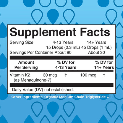 MaryRuth’s USDA Organic Vitamin K2 MK7 Liquid Drops for Adults & Kids | Sourced from Natto | Menaquinone- 7 | Vegan K2 Vitamin for Bone Health & Calcium Absorption | 1oz | Up to 90 Servings MARYRUTH'SBuy Supplements Australia