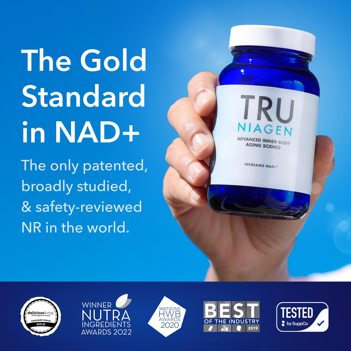 TRU NIAGEN Patented NAD Supplement for Brain Function, Anti Aging & Cell Regeneration, 300mg Niagen, 30 Servings | Supports Cellular Energy, Muscle | Nicotinamide Riboside (NR) Take 1 Daily | 1 Bottle TRU NIAGEN buy supplements Au