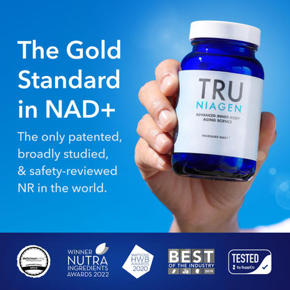TRU NIAGEN Patented NAD Supplement for Brain Function, Anti Aging & Cell Regeneration, 300mg Niagen, 30 Servings | Supports Cellular Energy, Muscle | Nicotinamide Riboside (NR) Take 1 Daily | 1 Bottle TRU NIAGEN buy supplements Au