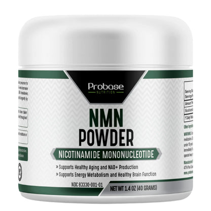 Probase Nutrition Longevity Pure NMN Powder 40 Grams - Ultra-Pure, Fully Stabilized, Pharmaceutical Grade NMN to Boost NAD+, Nicotinamide Mononucleotide Powder Supplement Probase NutritionBuy Supplements Australia