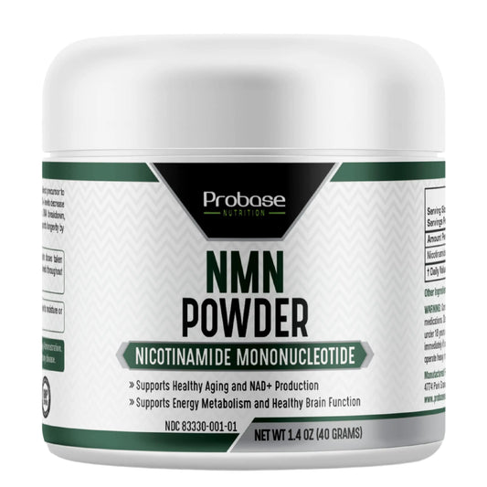 Probase Nutrition Longevity Pure NMN Powder 40 Grams - Ultra-Pure, Fully Stabilized, Pharmaceutical Grade NMN to Boost NAD+, Nicotinamide Mononucleotide Powder Supplement Probase NutritionBuy Supplements Australia