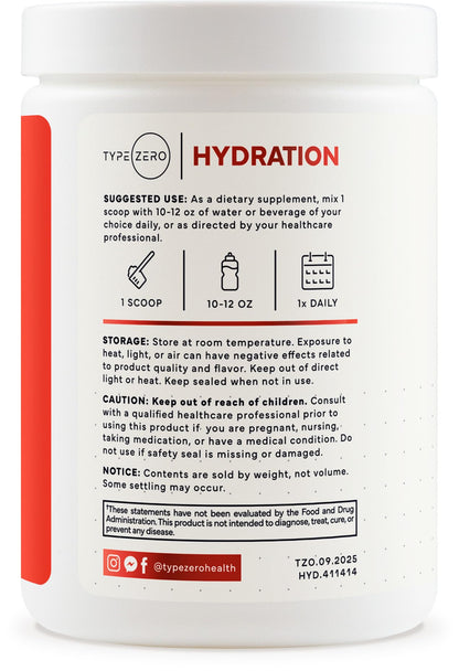 Type Zero Clean Electrolytes Hydration Powder Drink Mix + 14 Essential Vitamins & Minerals - Sugar Free, Zero Artificial Ingredients - Fruit Punch, 50 Servings Type ZeroBuy Supplements Australia
