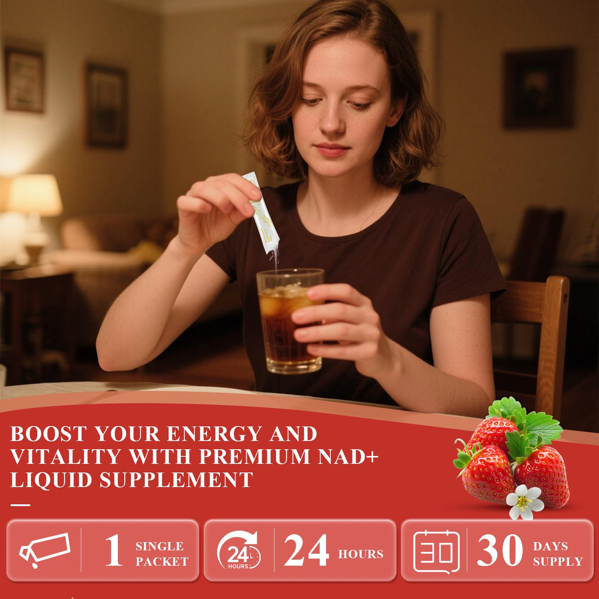 Healliance NAD+ Liquid Supplement 1000mg - Features Nicotinamide Riboside Resveratrol with PQQ for Targeted Healthy Aging and Cellular Energy Support, 30 Packets for Women and Men HeallianceBuy Supplements Australia