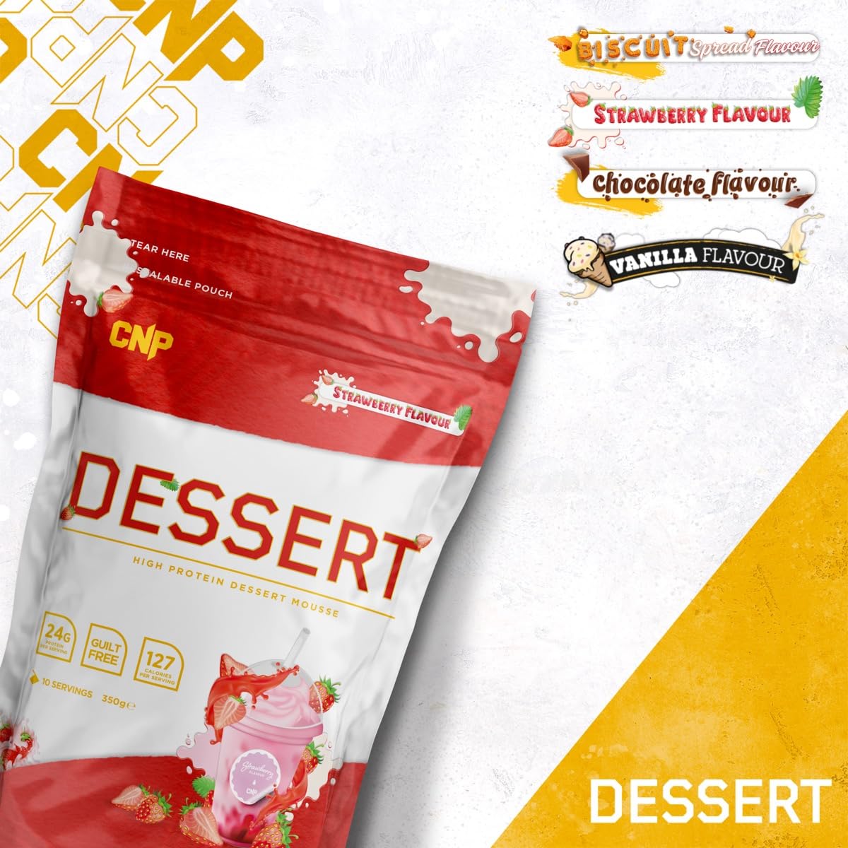 CNP Professional High Protein Dessert Mix, 25g of Dual Release Protein with Micellar Casein CNP ProfessionalBuy Supplements Australia