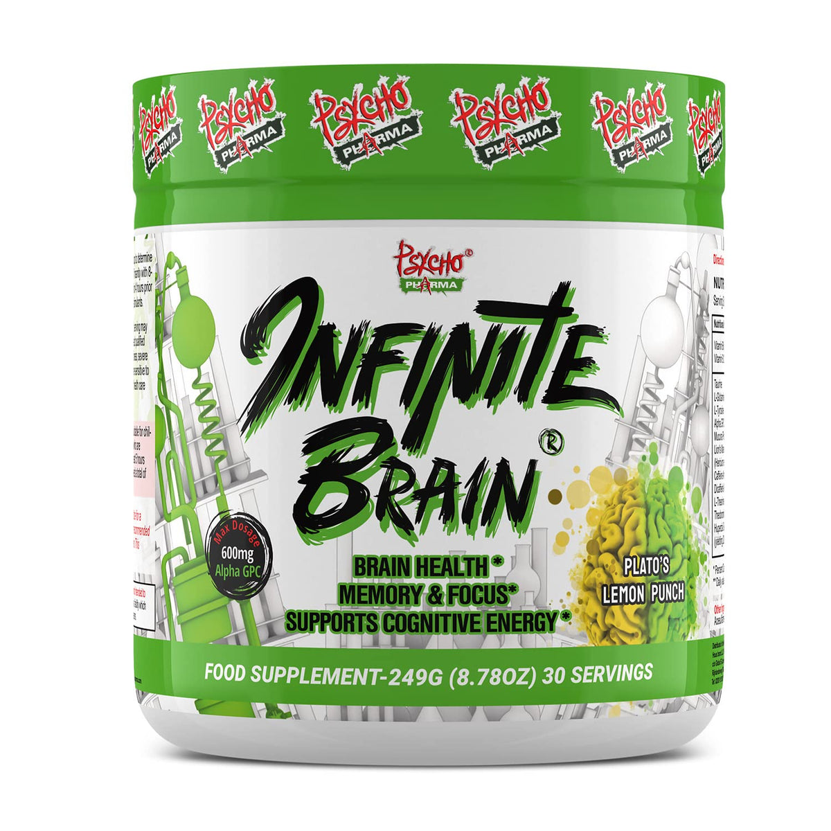 Psycho Pharma. Infinite Brain Nootropic Game Changer. Compete Win (Plato's Lemon Punch, 30 Serving) Psycho PharmaBuy Supplements Australia