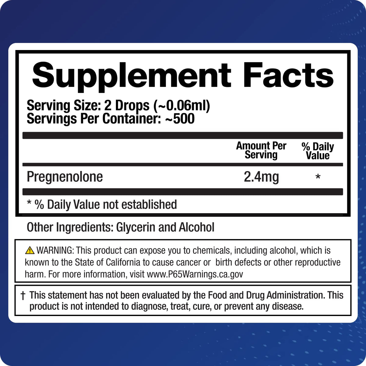 BioMatrix Pregnenolone 2.4 mg Per Dose, 1,200 mg Total (Equivalent to 3,000 mg of Oral BioMatrixBuy Supplements Australia