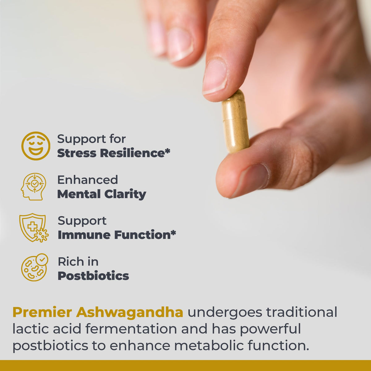 Premier Research Labs Premier Ashwagandha - Pure Supplement for Women & Men with Organic Ashwagandha Root, Herbal Pills for Stress & Sleep Support, Fermented for Absorption - 120 Plant-Based Capsules Premier Research LabsBuy Supplements Australia