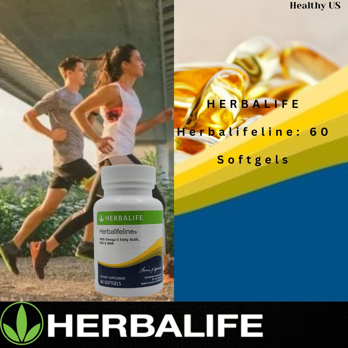 Herbalife Herbalifeline: 60 Softgels with Vitamin E, Marine Lipid Complex, Omega-3 Fatty HerbalifeBuy Supplements Australia
