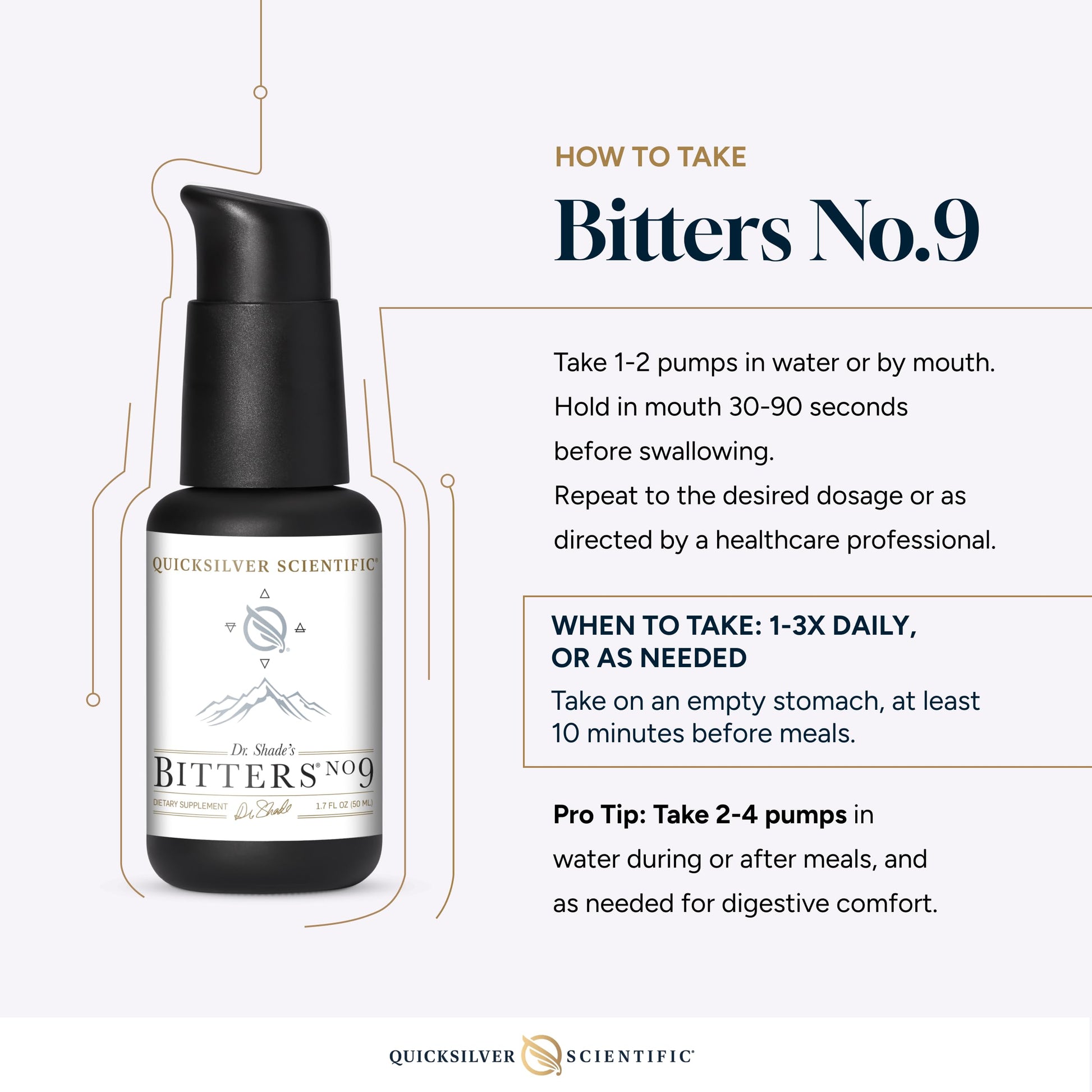 Quicksilver Scientific Dr. Shade's Bitters No. 9 - for Digestion - Fast Acting Liposomal Digestive Bitters with Milk Thistle, Burdock Root & Juniper Essential Oil - Digestive Support (50ml) Quicksilver ScientificBuy Supplements Australia