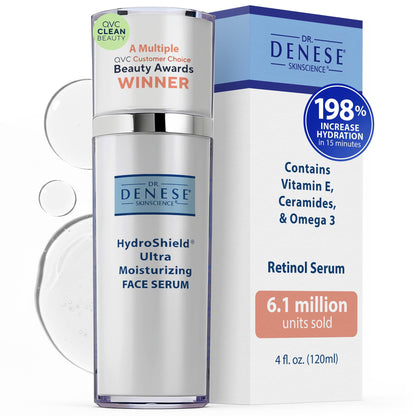 Dr. Denese SkinScience HydroShield Retinol Serum for Face 4 oz – Dermatologist Tested Hydrating Serum, Contains Retinol and Ceramides for Deep Moisture - Cruelty Free Dr. Denese buy supplements Au