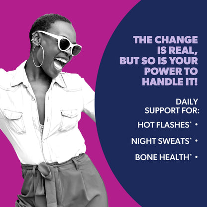 AZO® Daily Menopause Relief + Vitamin D to Support Strong Bones, Menopause Supplements for Women, Reduces Hot Flashes and Night Sweats* - 30 Count AZOBuy Supplements Australia