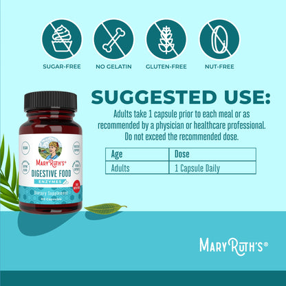 MaryRuth Organics Digestive Enzymes | Up to 2 Month Supply | Vegan Digestive Health Aid and Gut Health Enzyme Complex | Over 12 Enzymes | Vitamins B6 & B12 MARYRUTH'SBuy Supplements Australia