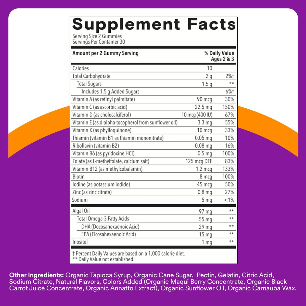 SmartyPants Toddler Multivitamin Gummies - Improved Formula: Omega 3 (DHA/EPA), Vitamins D3, C, Vitamin B12, B6, A, K & Zinc SmartyPantsBuy Supplements Australia