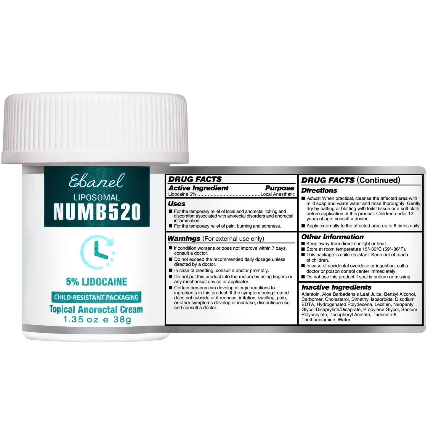 Ebanel Bundle of Lidocaine Numbing Cream, and Advanced Silicone Scar Gel 1 Oz Ebanel buy supplements Au