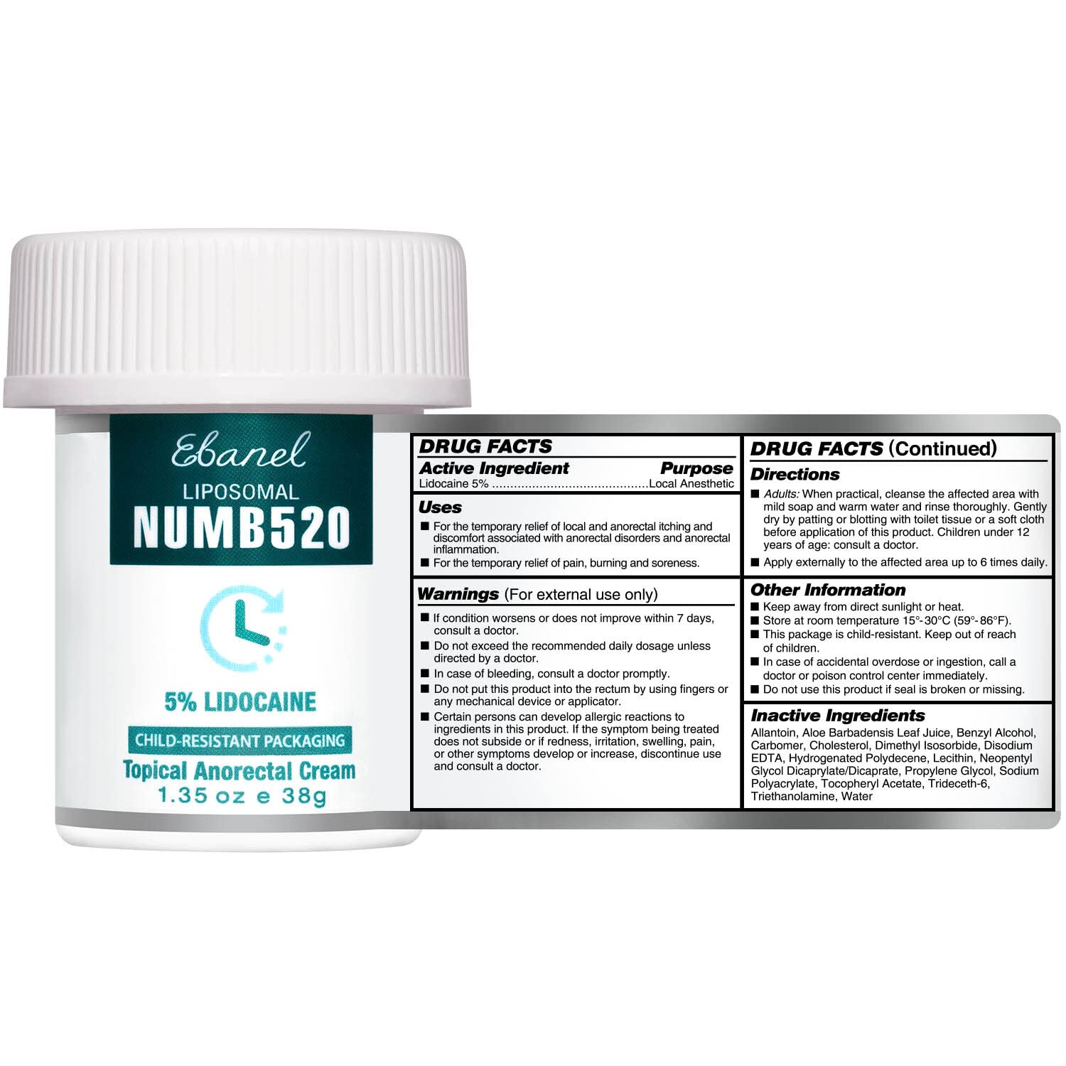 Ebanel Bundle of Lidocaine Numbing Cream, and Advanced Silicone Scar Gel 1 Oz Ebanel buy supplements Au