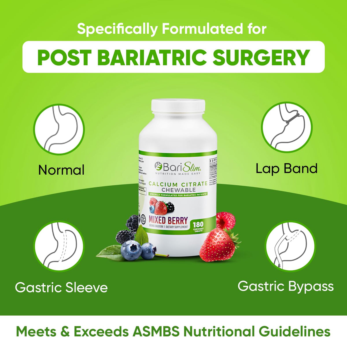 BariSlim Chewable Bariatric Multivitamin Tablets - Specially Formulated Chewable Tablets for Patients After Weight Loss Surgery - Easy to Digest & Great Tasting Fruit Flavors | Pack of 2 BariSlim buy supplements Au