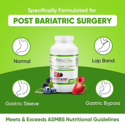 BariSlim Chewable Bariatric Multivitamin Tablets - Specially Formulated Chewable Tablets for Patients After Weight Loss Surgery - Easy to Digest & Great Tasting Fruit Flavors | Pack of 2 BariSlim buy supplements Au