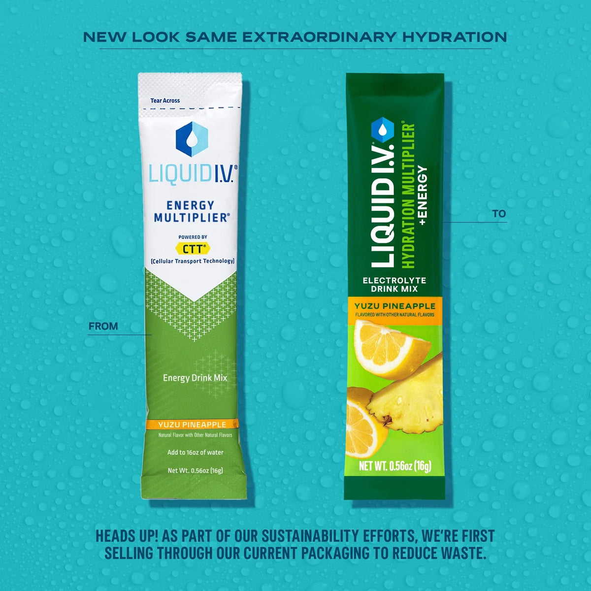 Liquid I.V.® Hydration Multiplier +Energy - Yuzu Pineapple | Electrolyte Powder Drink Mix | 1 Pack (14 Servings) Liquid I.V.Buy Supplements Australia