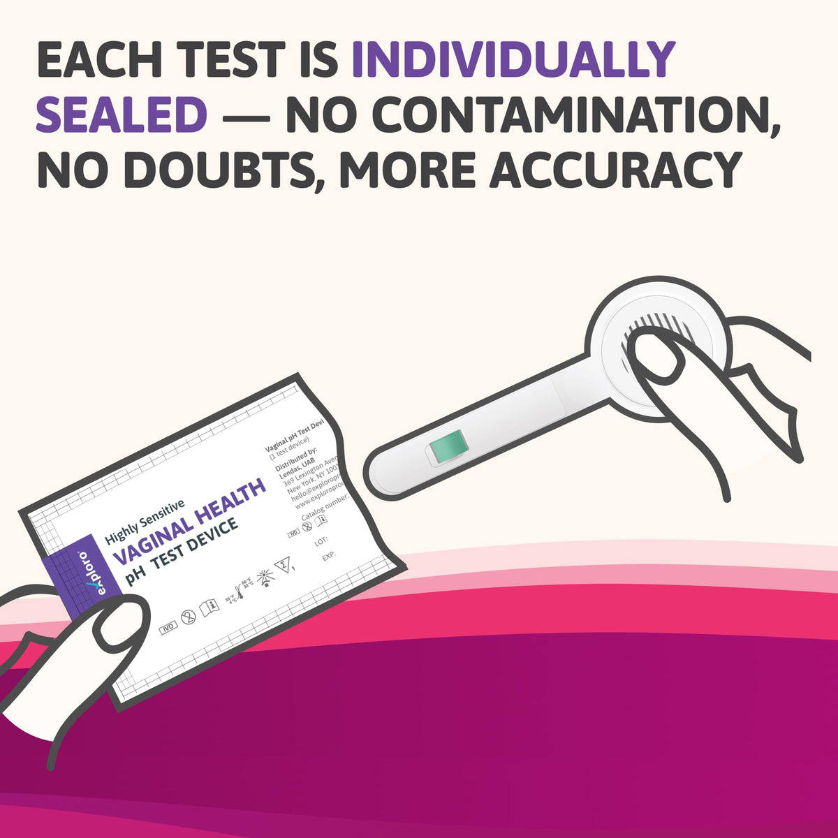 Exploro Vaginal pH Balance Test, PH Balance for Women, Vaginal Health pH Test Device, Vaginal Infection Test Kit Alternative to pH Test Strips & PhD Boric Acid, (Pack of 15) Devices ExploroBuy Supplements Australia