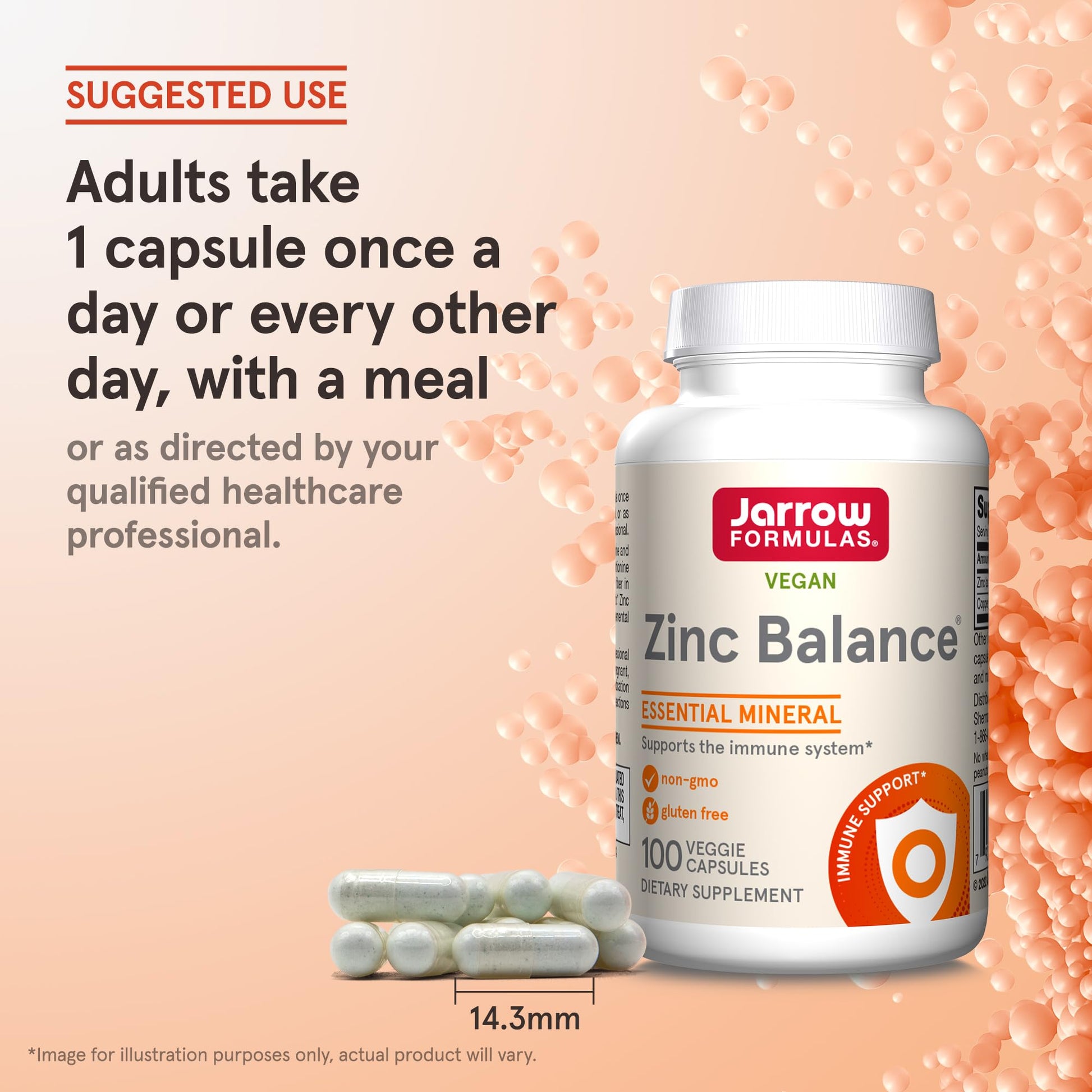 Jarrow Formulas Zinc Balance 15 mg - 100 Servings (Veggie Caps) - Zinc with Copper - Essential Minerals for Immune System Support - Immune Support Supplement - Gluten Free Copper Supplement, Vegan Jarrow FormulasBuy Supplements Australia