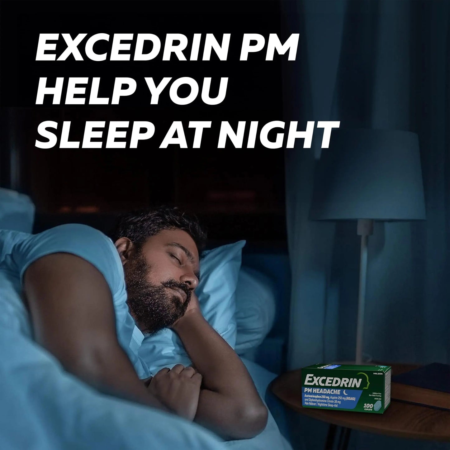Excedrin PM for Headache Relief, Acetaminophen 250mg, Aspirin 250mg, Diphenhydramine Citrate 38mg, Pain Reliever, Nighttime Sleep-Aid, 100 Count ExcedrinBuy Supplements Australia