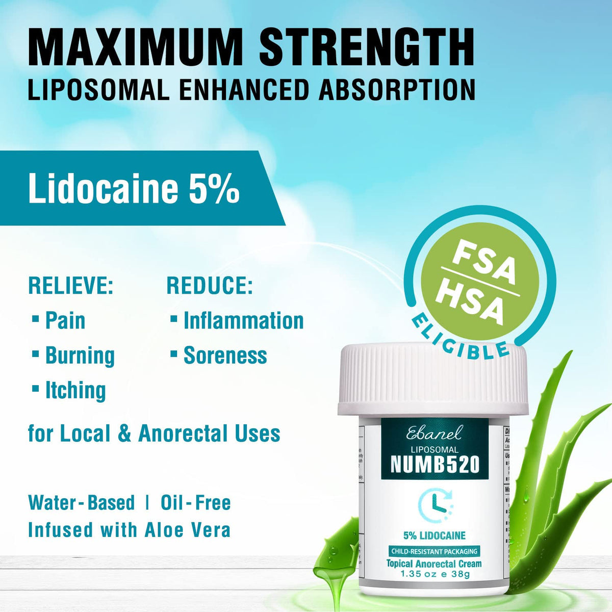 Ebanel Bundle of Fungus Treatment 1 Oz, and Lidocaine Numbing Cream Ebanel buy supplements Au