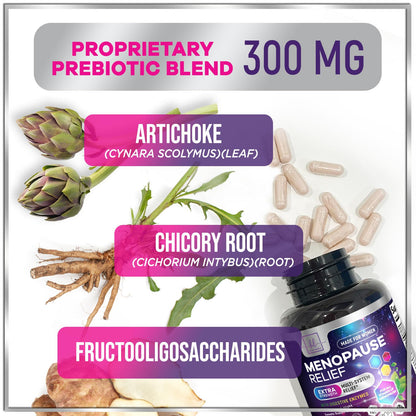 Menopause Supplements for Women - Complete Hot Flash Night Sweats & Menopause Relief Pills, 8 Billion CFU Probiotics with Dong Quai & Black Cohosh for Vaginal, Digestive Support - 60 Capsules Hello Lovely!Buy Supplements Australia