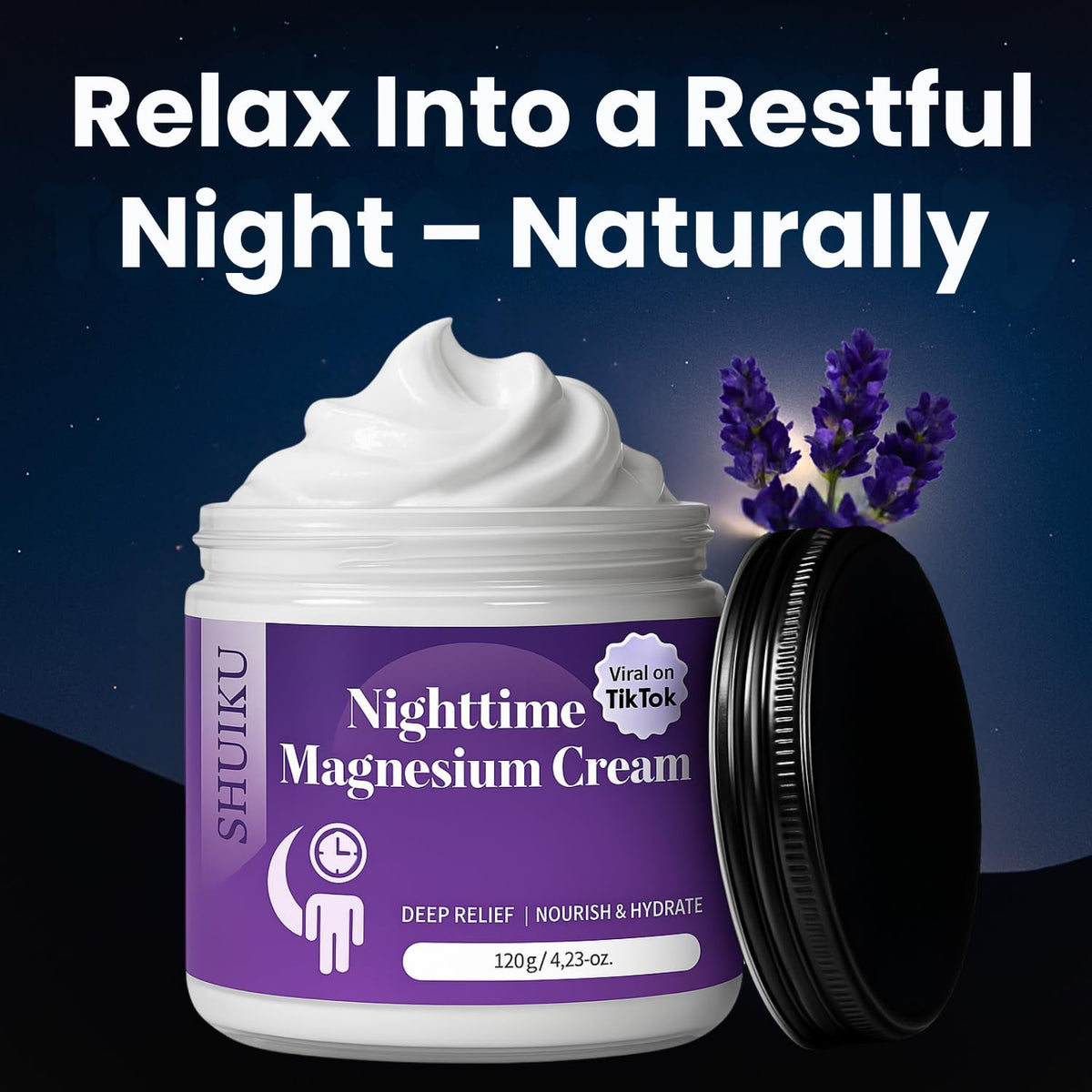 Magnesium Lotion for Sleep & Calm, Topical Magnesium Cream for Relaxation, Nightly Calm, Better Sleep, and for Leg Cramps & Pain SHUIKUBuy Supplements Australia