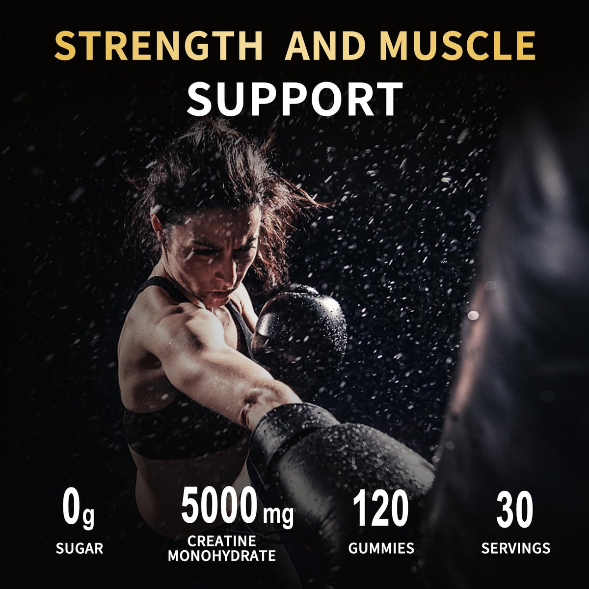 OUYIYUA Creatine Monohydrate Gummies 5000mg for Men & Women - Sugar Free Pre-Workout Supplement, Chewables for Muscle Strength, Muscle Builder, Energy Boost,