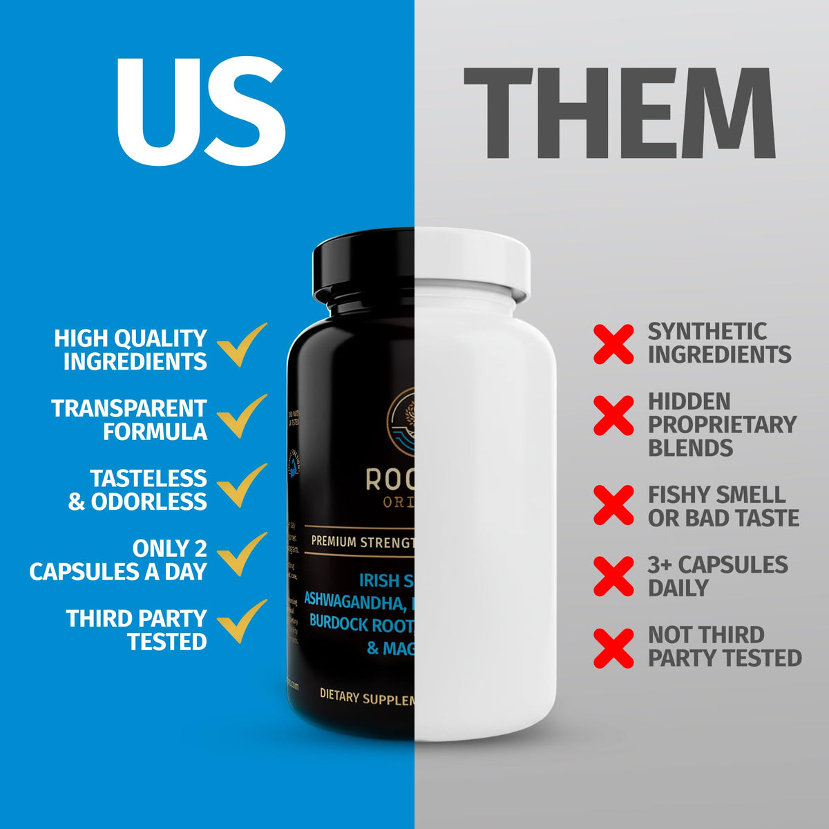 Rooted Origins Sea Moss Capsules – Irish Sea Moss Advanced, Magnesium, Ashwaghanda, Black Seed Oil, Burdock Root & Bladderwrack – Immune Support, Gut Health, Energy, & More – 60 Capsules Rooted OriginsBuy Supplements Australia
