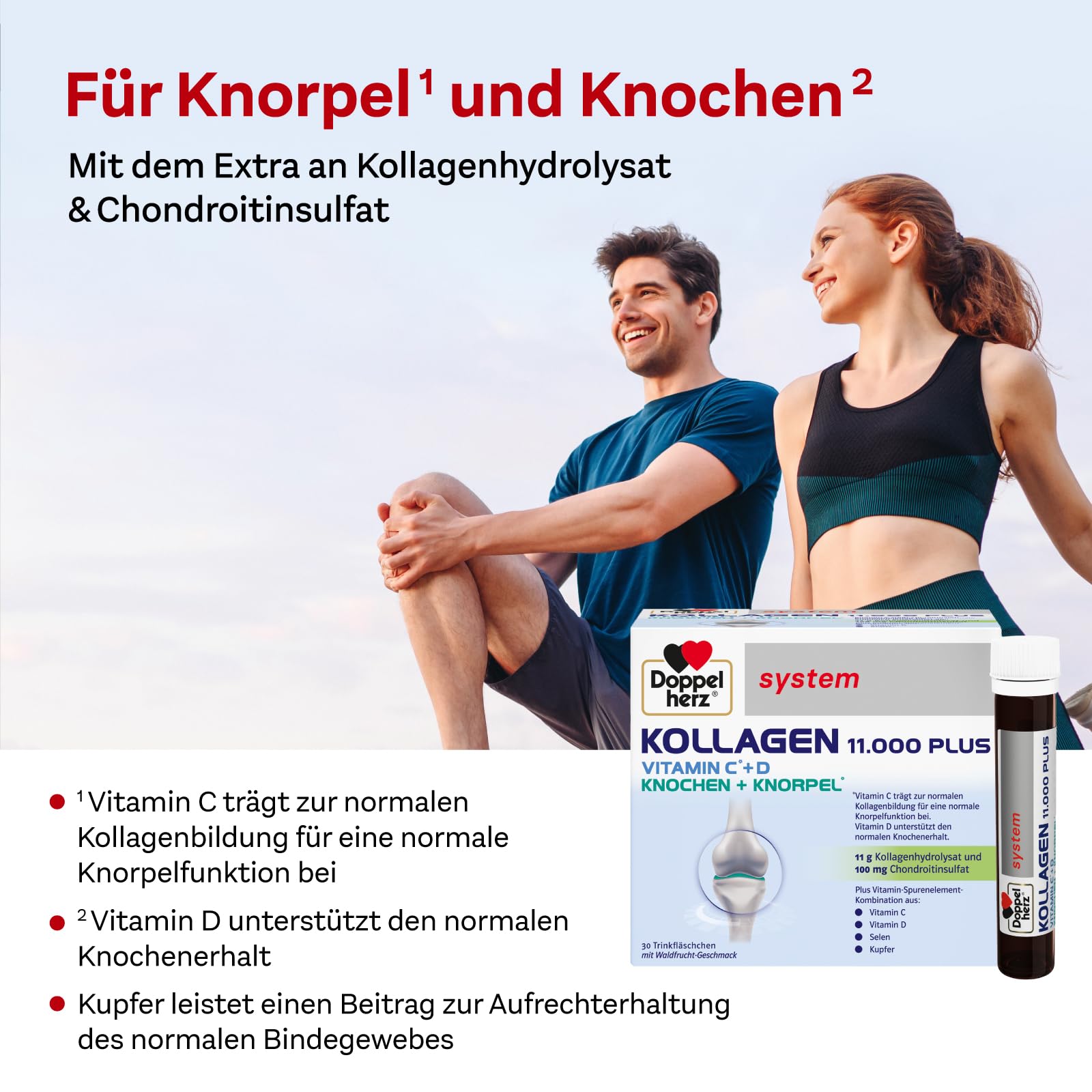 Doppelherz collagen 11,000 ampoules, 30 x 25 ml, PZN:7625039 My StoreBuy Supplements Australia