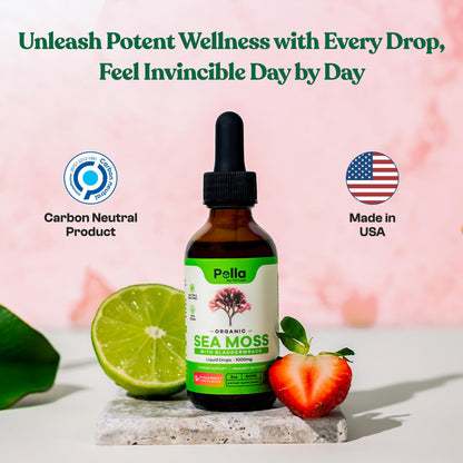 Pella Nutrition Organic Sea Moss Liquid Extract - 1000mg Irish Sea Moss, 4X Stronger Than Pella NutritionBuy Supplements Australia