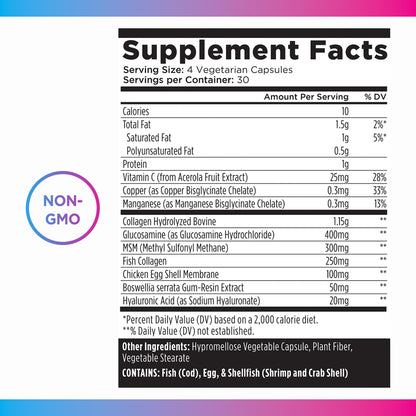 Livingood Daily Collagen + Joint Support, Grass Fed Multi Collagen Peptides I III V X with Hyaluronic Acid, Joint Support Supplement for Women & Men, Hair Skin Nails, Keto & Gluten Free, 120 Capsules Livingood DailyBuy Supplements Australia