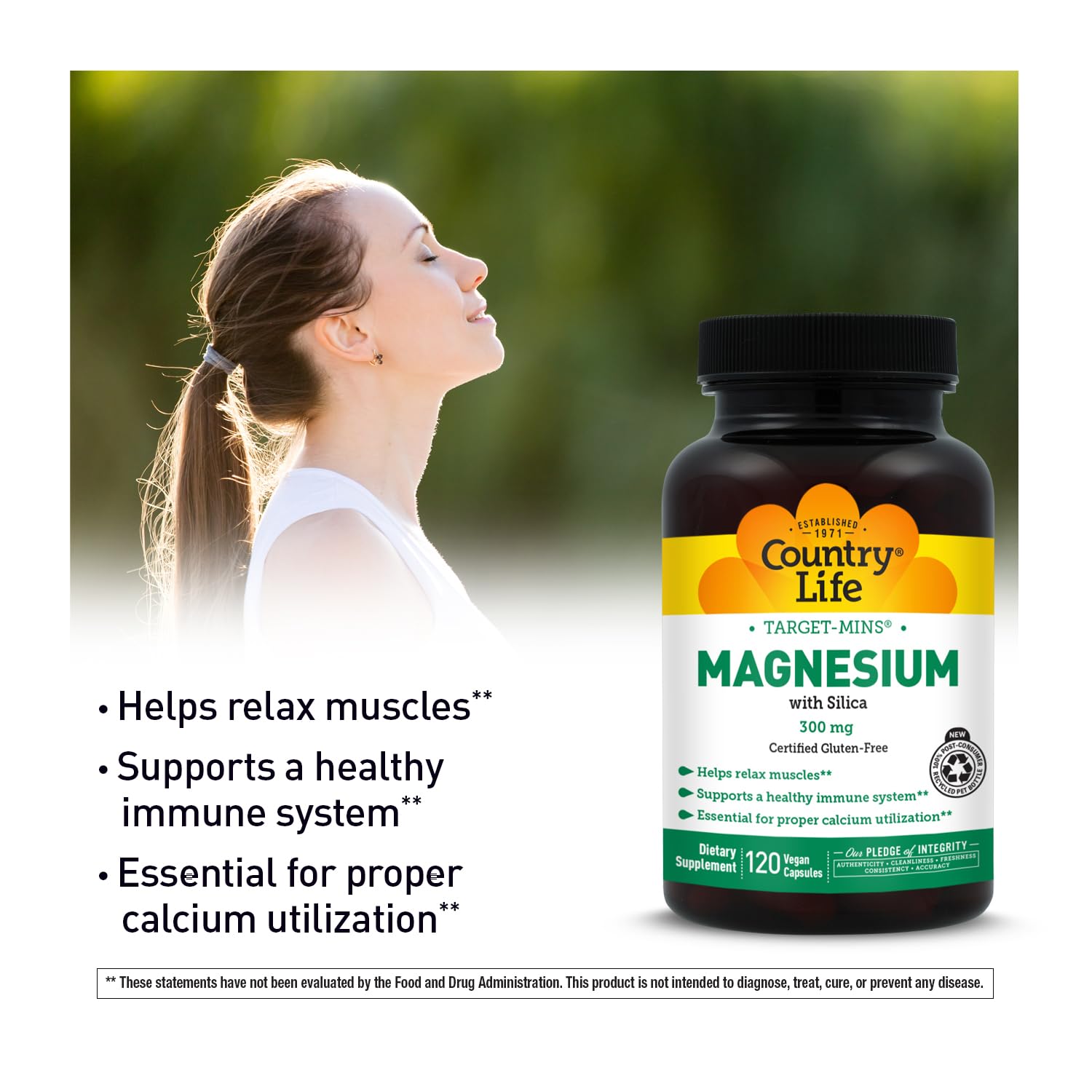 Target-Mins Magnesium with Silica 300 mg 120 Vegetarian Capsules Country LifeBuy Supplements Australia