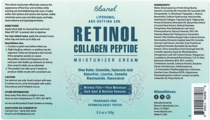 Ebanel Bundle of 2.5% Retinol Moisturizer and Serum Ebanel buy supplements Au
