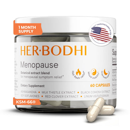 Her Bodhi Meno- Menopause Hormonal Balance for Women, Estrogen Soy Isoflavones Menopause Supplement for Women | with Ashwagandha & Black Cohosh | Hot Flashes Menopause Relief (60 Capsules) Her BodhiBuy Supplements Australia