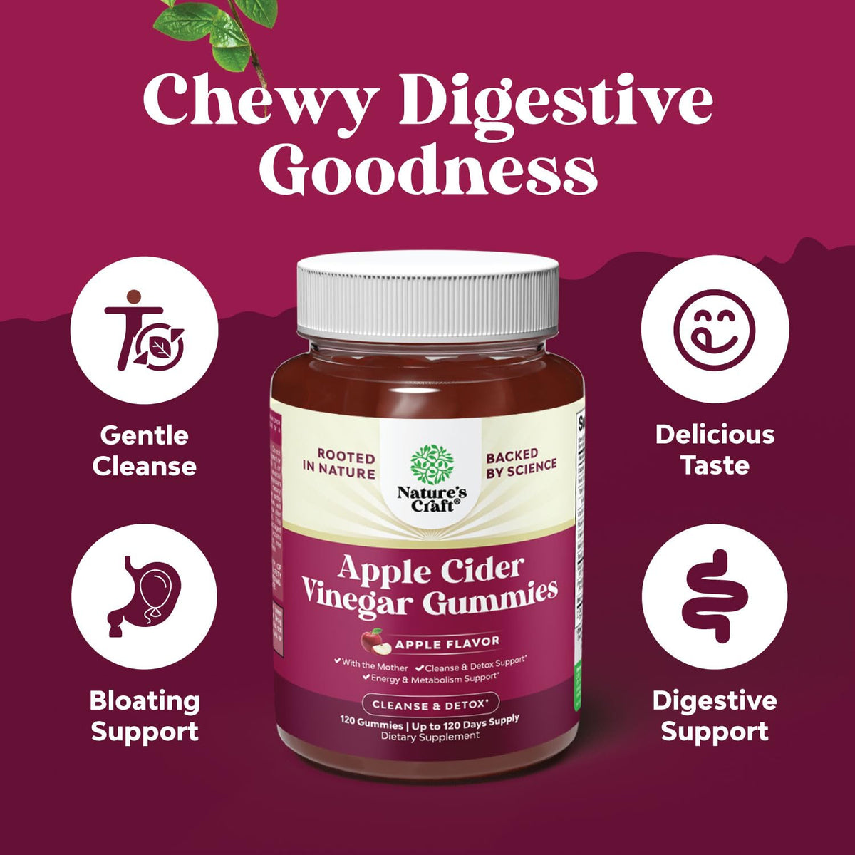 ACV Apple Cider Vinegar Gummies - Natural Energy Supplement ACV with Mother Bio SenseBuy Supplements Australia