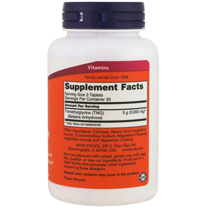 NOW TMG 1000mg, 100 Count (Pack of 2) NOW FoodsBuy Supplements Australia