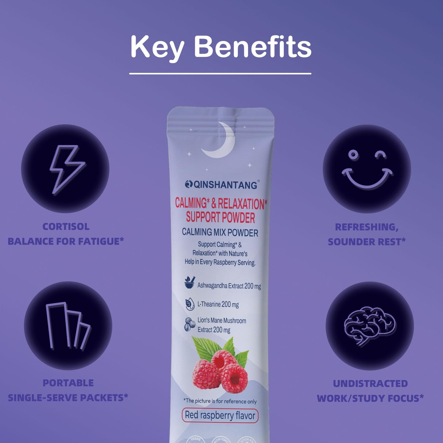 Super Cortisol Drink – Calm Magnesium Powder, L-Theanine, Lion’s Mane & Ashwagandha | Relaxation, Focus & Stress Balance for Women | Sugar-Free, On-The-Go | Red Raspberry Flavor, 25 Servings QIN SHAN TANGBuy Supplements Australia