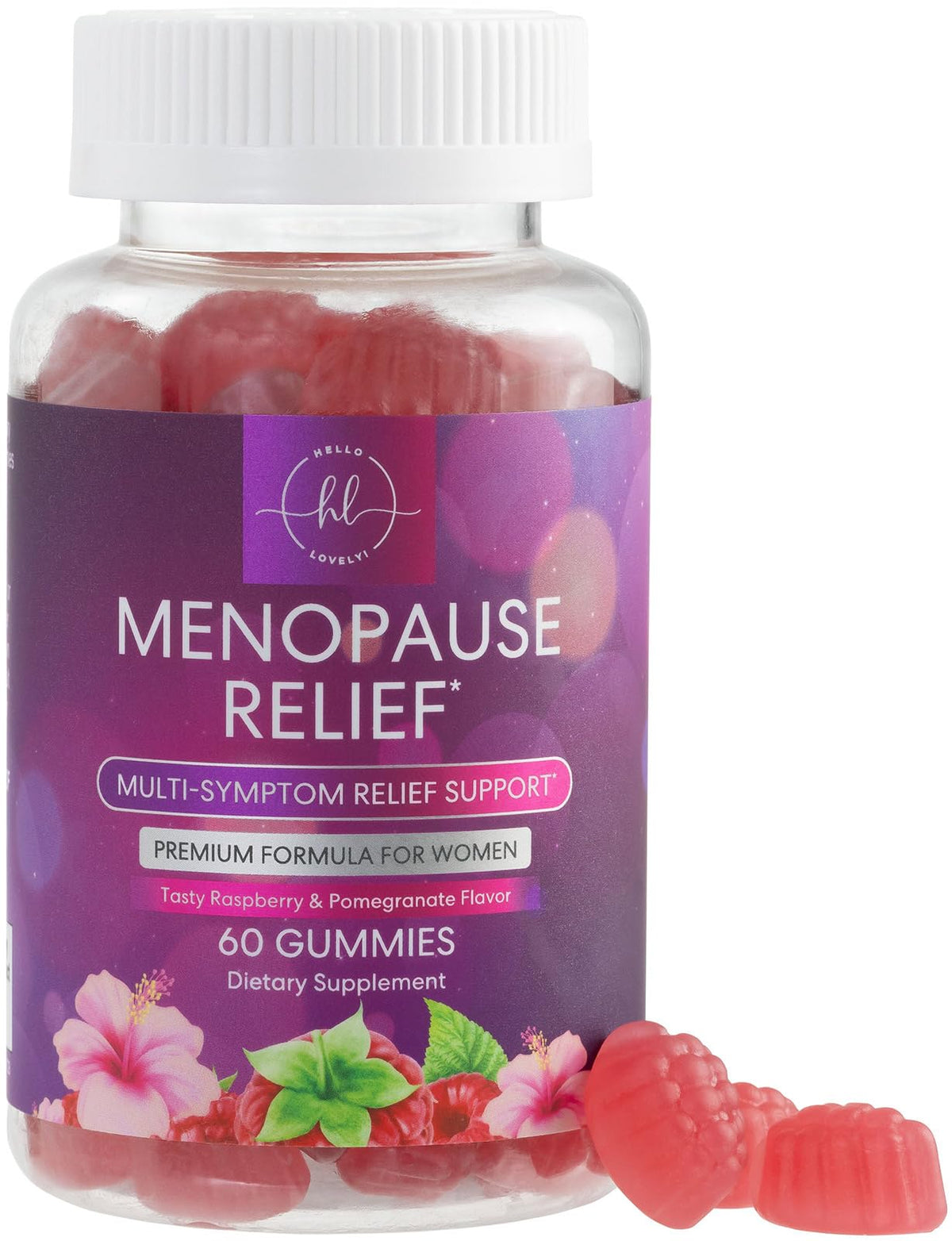 Menopause Supplements for Women - Complete Natural Mild Hot Flashes & Night Sweats Support, Multi Benefit Menopause Relief Gummy, Support for Balance & Energy, Gluten-Free & Non-GMO - 60 Gummies Hello Lovely!Buy Supplements Australia