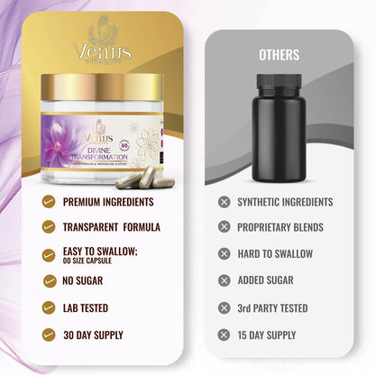 Menopause Supplements for Women - Female Hormone Balance & Immune Support - Mood Swings & Restful Sleep - Valerian Root & Saw Palmetto - Black Cohosh for Menopause Hot Flashes Relief - 60 Capsules Venus VitalityBuy Supplements Australia