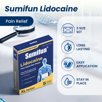 Sumifun XL Lidocaine Patches for Pain Relief, 4% Lidocaine Maximum Strength OTC, Extra Large 4.72"x7.87" for Full Back Pain Patches & Large Areas, 5 Count SumifunBuy Supplements Australia