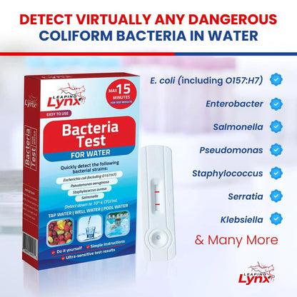 Bacteria Water Test Kit – Coliform, E. coli & Salmonella Detection for Well & Tap Water | Rapid Home Drinking Water Screening Kit with Lab-Quality Results | Leaping Lynx Leaping LynxBuy Supplements Australia