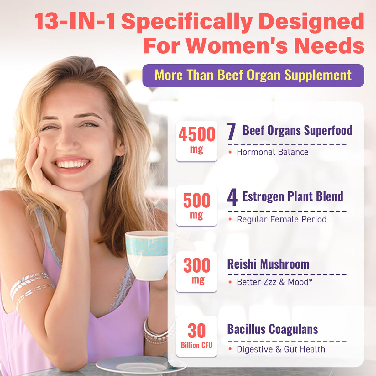 (180 Gummies) Beef Organ Supplement for Women - 5300mg Beef Liver, Kidney, Uterus & 10 More, for Hormone Balance, Menstruation, Energy, Immunity, Gut & Skin Health - 100% Grass Fed & Pasture Raise FepoukakBuy Supplements Australia
