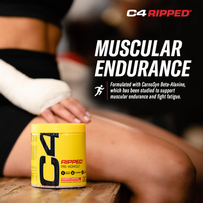 Cellucor C4 Ripped Pre Workout Powder Cherry Limeade | Creatine Free + Sugar Free CellucorBuy Supplements Australia