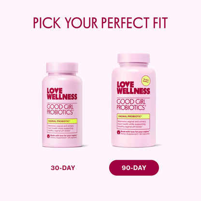 Love Wellness Good Girl Probiotics | Women’s Vaginal Health & pH Balance Supplement | 9-Strain Probiotic for Urinary Tract, Yeast, Odor & Immune Support | Gluten-Free (30-Day Supply) Love WellnessBuy Supplements Australia