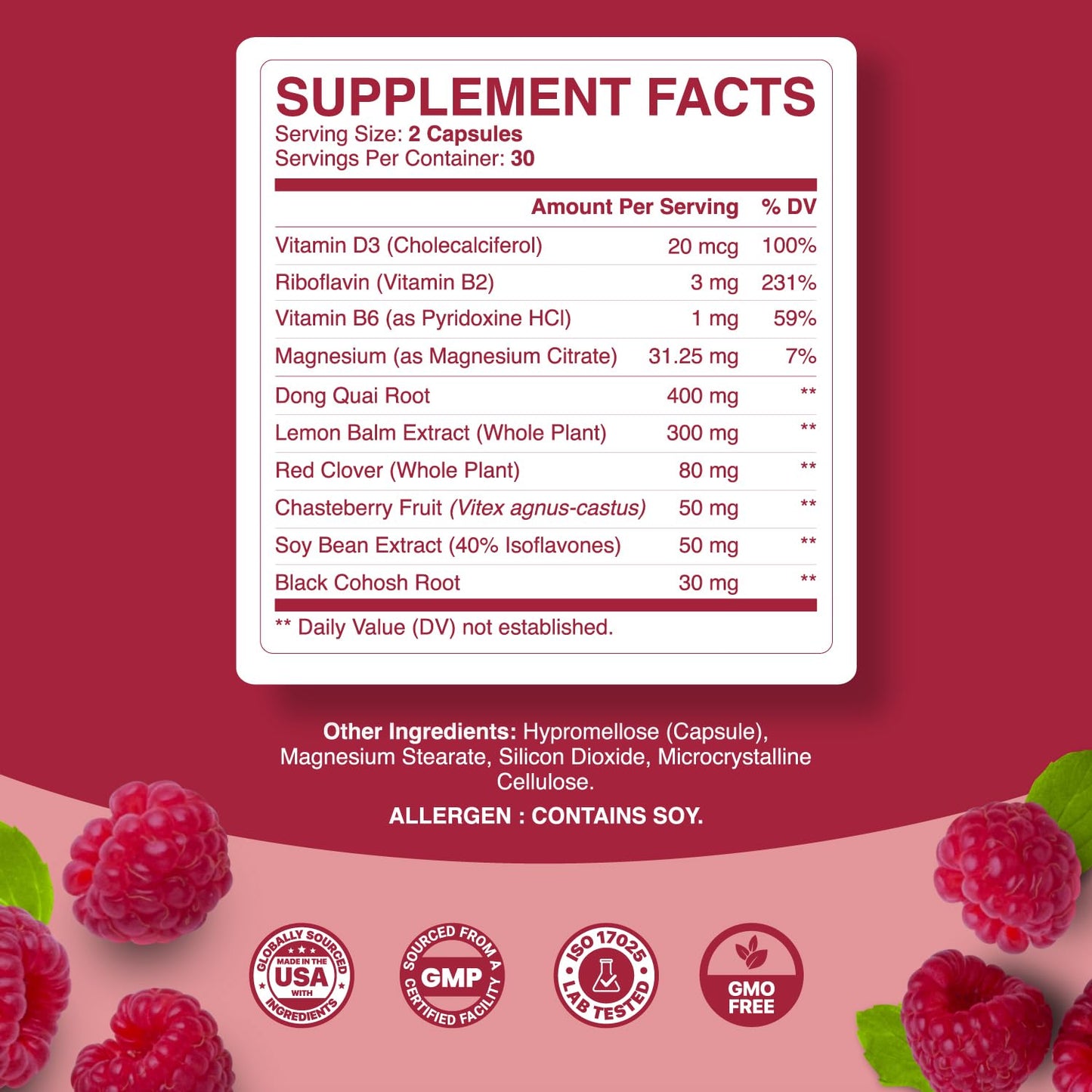 Phytoral Complete Herbal Menopause Supplement for Women - Female Hormone Balance Capsules for Night Sweats Hot Flashes & Mood Swings with Dong Quai, Chaste Berry & Black Cohosh Root - 60 Count Pack PhytoralBuy Supplements Australia